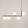Lampa wisząca Andy 5 33611 czarny, klosz biały Sigma