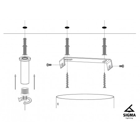 Lampa wisząca Andy 5 33611 czarny, klosz biały Sigma