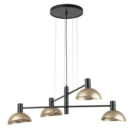 Lampa wisząca Artis 4 40568 czarny, klosz złoty Sigma