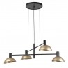 Lampa wisząca Artis 4 40568 czarny, klosz złoty Sigma