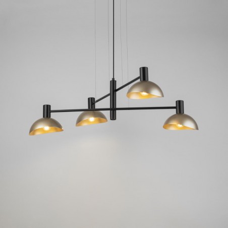 Lampa wisząca Artis 4 40568 czarny, klosz złoty Sigma