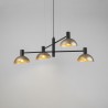 Lampa wisząca Artis 4 40568 czarny, klosz złoty Sigma