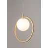 Lampa wisząca Aqua 1 33409 złoty beż, klosz biały Sigma