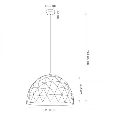 Lampa wisząca Diament L 32302 złoty Sigma