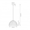 Lampa wisząca Diament M 31371 czarny, złoty Sigma