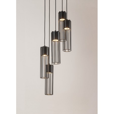 Lampa wisząca Fobia 5 33459 czarny Sigma