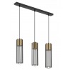 Lampa wisząca Fobia 3 33455 czarny, klosz czarny, złoty Sigma