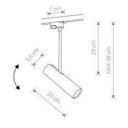 PROFILE EYE SUPER C Czarny 1x35W