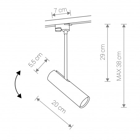 PROFILE EYE SUPER C Czarny 1x35W