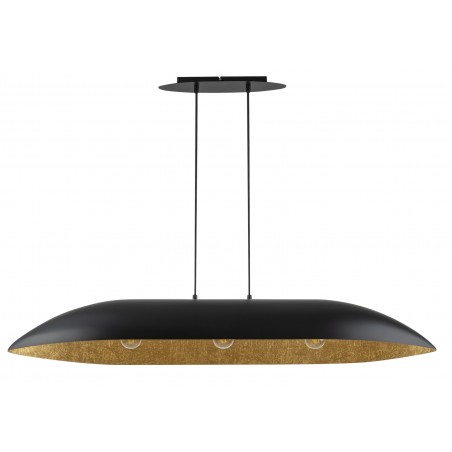 Lampa wisząca Gondola L 40632 czarny, klosz czarny, złoty Sigma