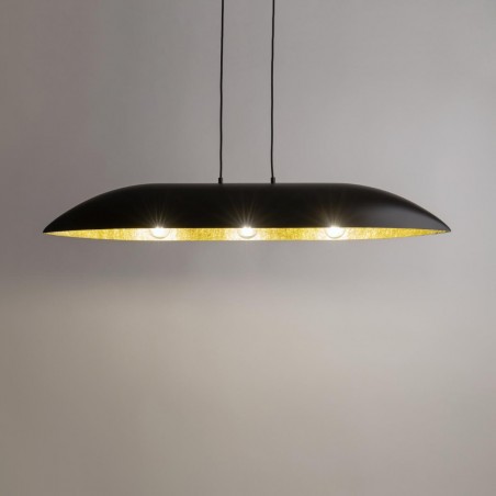 Lampa wisząca Gondola L 40632 czarny, klosz czarny, złoty Sigma