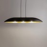 Lampa wisząca Gondola L 40632 czarny, klosz czarny, złoty Sigma