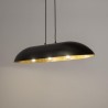 Lampa wisząca Gondola L 40632 czarny, klosz czarny, złoty Sigma