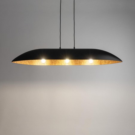 Lampa wisząca Gondola L 40634 czarny, klosz czarny, miedziany Sigma