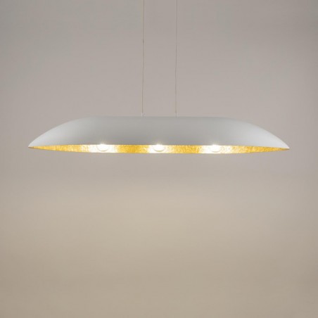 Lampa wisząca Gondola L 40636 biały, klosz biały, złoty Sigma