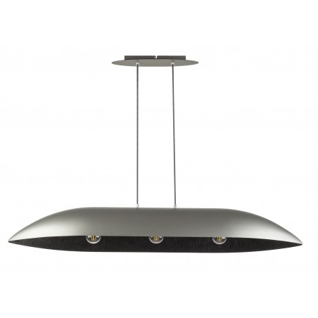 Lampa wisząca Gondola L 40642 srebrny, klosz srebrny, czarny Sigma