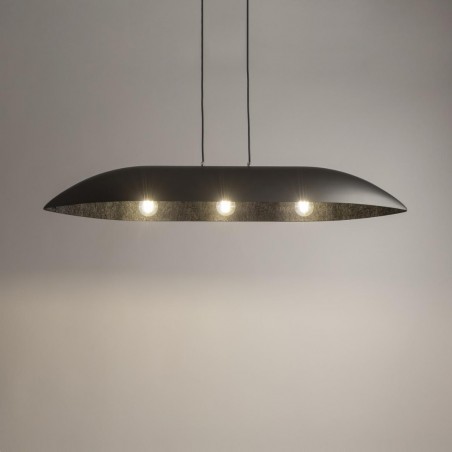 Lampa wisząca Gondola L 40642 srebrny, klosz srebrny, czarny Sigma