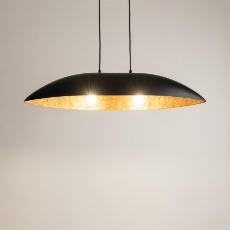 Lampa wisząca Gondola M 40635 czarny, klosz czarny, miedziany Sigma
