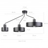 Plafon Jumbo 3 31533 czarny Sigma