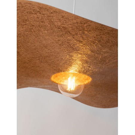 Lampa wisząca Kapello L 32337 biały, klosz biały, miedź Sigma