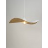 Lampa wisząca Kapello L 32338 biały, klosz biały, złoty Sigma