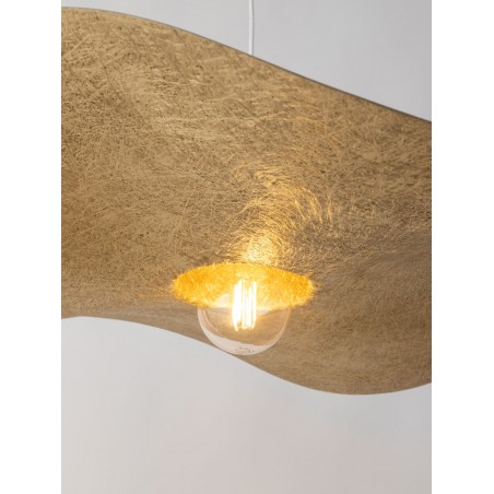 Lampa wisząca Kapello M 32345 biały, klosz biały, złoty Sigma