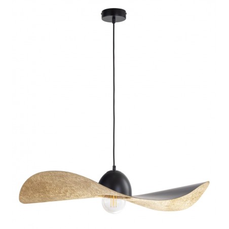 Lampa wisząca Kapello L 32340 czarny, klosz czarny, złoty Sigma