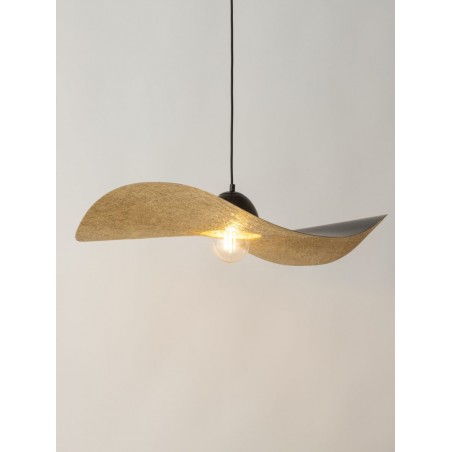 Lampa wisząca Kapello L 32340 czarny, klosz czarny, złoty Sigma