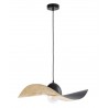 Lampa wisząca Kapello M 32347 czarny, klosz czarny, złoty Sigma