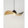 Lampa wisząca Kapello M 32347 czarny, klosz czarny, złoty Sigma
