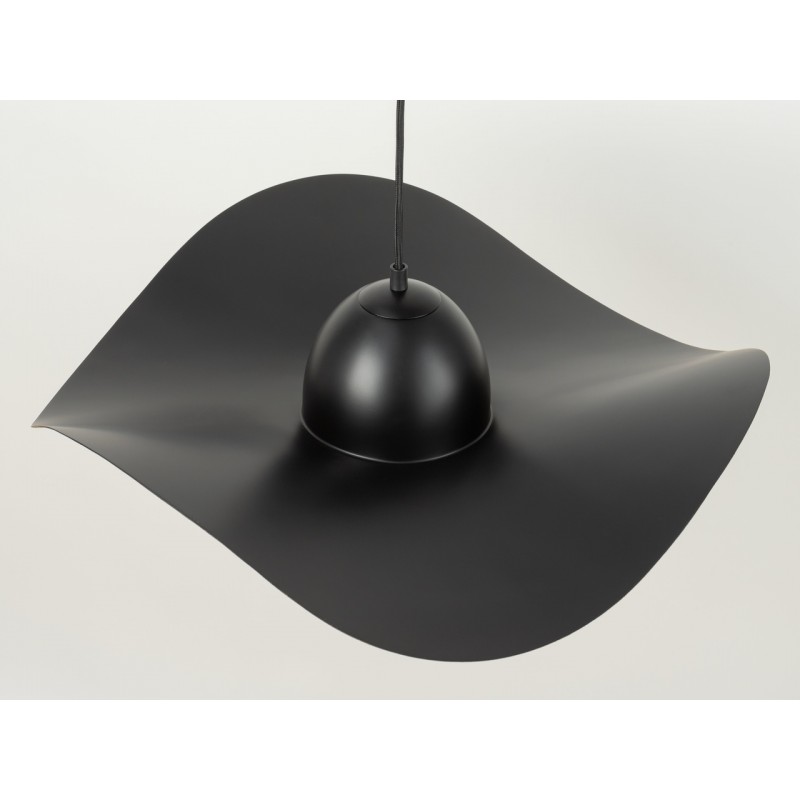 Lampa wisząca Kapello M 32347 czarny, klosz czarny, złoty Sigma