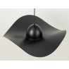 Lampa wisząca Kapello M 32347 czarny, klosz czarny, złoty Sigma