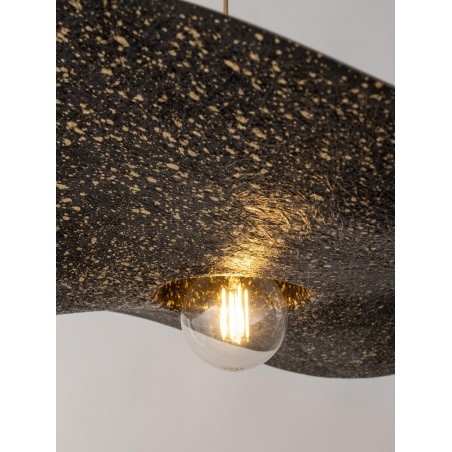 Lampa wisząca Kapello M 32349 złoty, klosz złoty, czarny Sigma