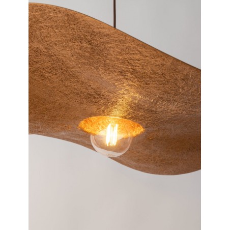Lampa wisząca Kapello L 32351 brązowy, klosz brązowy, miedziany Sigma