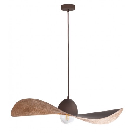 Lampa wisząca Kapello L 32351 brązowy, klosz brązowy, miedziany Sigma