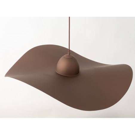 Lampa wisząca Kapello L 32351 brązowy, klosz brązowy, miedziany Sigma