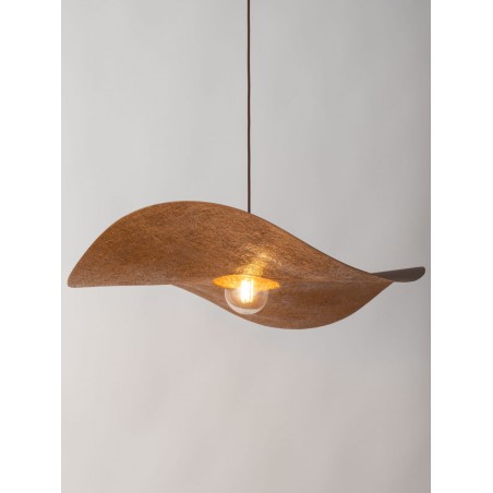 Lampa wisząca Kapello L 32351 brązowy, klosz brązowy, miedziany Sigma