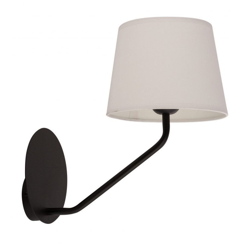 Lampka Lizbona 32114 czarny, klosz biały Sigma