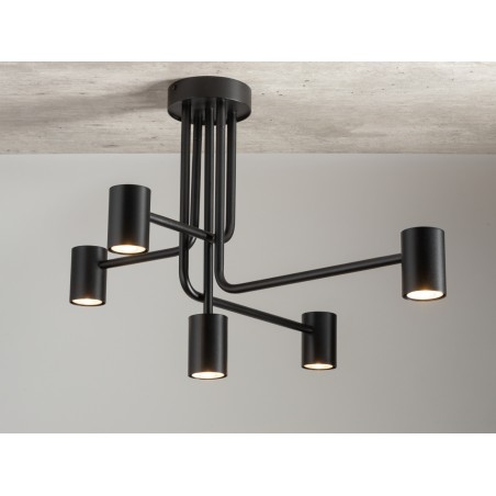 Plafon Luis 5 33422 czarny Sigma