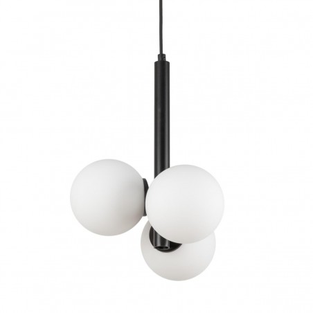 Lampa wisząca Perla 3 33486 czarny, klosz biały Sigma