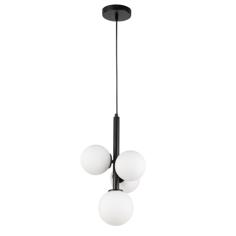 Lampa wisząca Perla 4 33487 czarny, klosz biały Sigma
