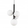 Lampa wisząca Perla 4 33487 czarny, klosz biały Sigma