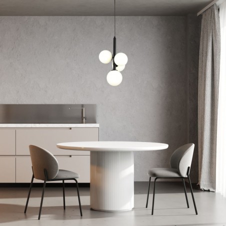 Lampa wisząca Perla 4 33487 czarny, klosz biały Sigma