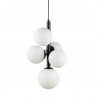 Lampa wisząca Perla 5 33488 czarny, klosz biały Sigma