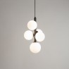 Lampa wisząca Perla 5 33488 czarny, klosz biały Sigma