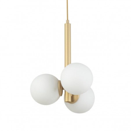 Lampa wisząca Perla 3 33605 złoty beż, klosz biały Sigma