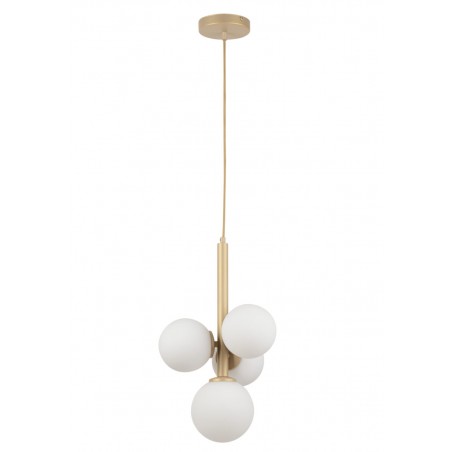 Lampa wisząca Perla 4 33606 złoty beż, klosz biały Sigma