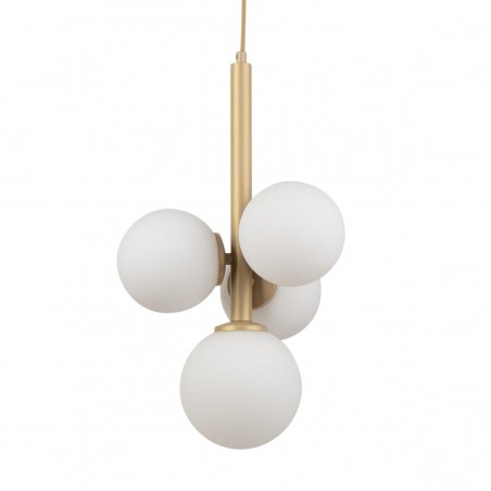 Lampa wisząca Perla 4 33606 złoty beż, klosz biały Sigma