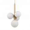 Lampa wisząca Perla 4 33606 złoty beż, klosz biały Sigma