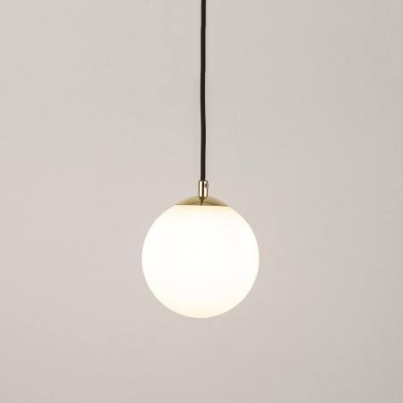 Lampa wisząca Piano 1 33658 czarny, mosiądzowany, klosz biały Sigma